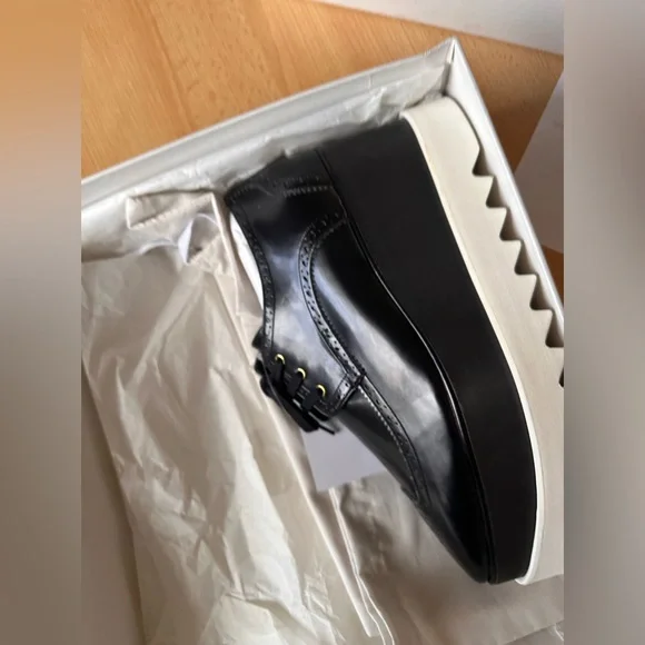 ❌SOLD❌NIB- STELLA McCARTNEY  faux leather Elyse Dane platform  brogue shoes 40 - Picture 9 of 15